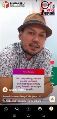 Tingkatkan Pengawasan Partisipatif, Bawaslu Mamuju Tengah luncurkan konten Bawaslu Mamuju Tengah Menjawab