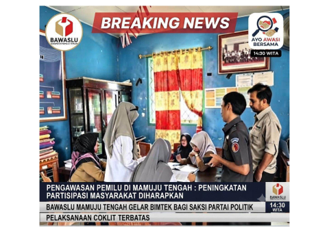 Pengawasan Coklit Terbatas Bawaslu Mamuju Tengah