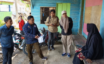 Hamrana hakim dan Tim Pengawas Bawaslu Mamuju Tengah dalam pengawasan coktit terbatas di Pangale