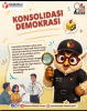 Poster sosialisasi Bawaslu melaksanakan konsolidasi demokrasi